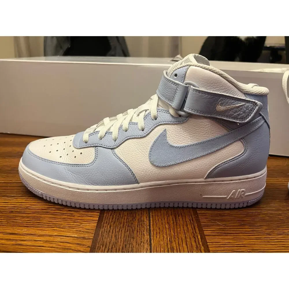 Nike Air Force 1 Mid Custom Nike By Beth Blue White Men’s 12